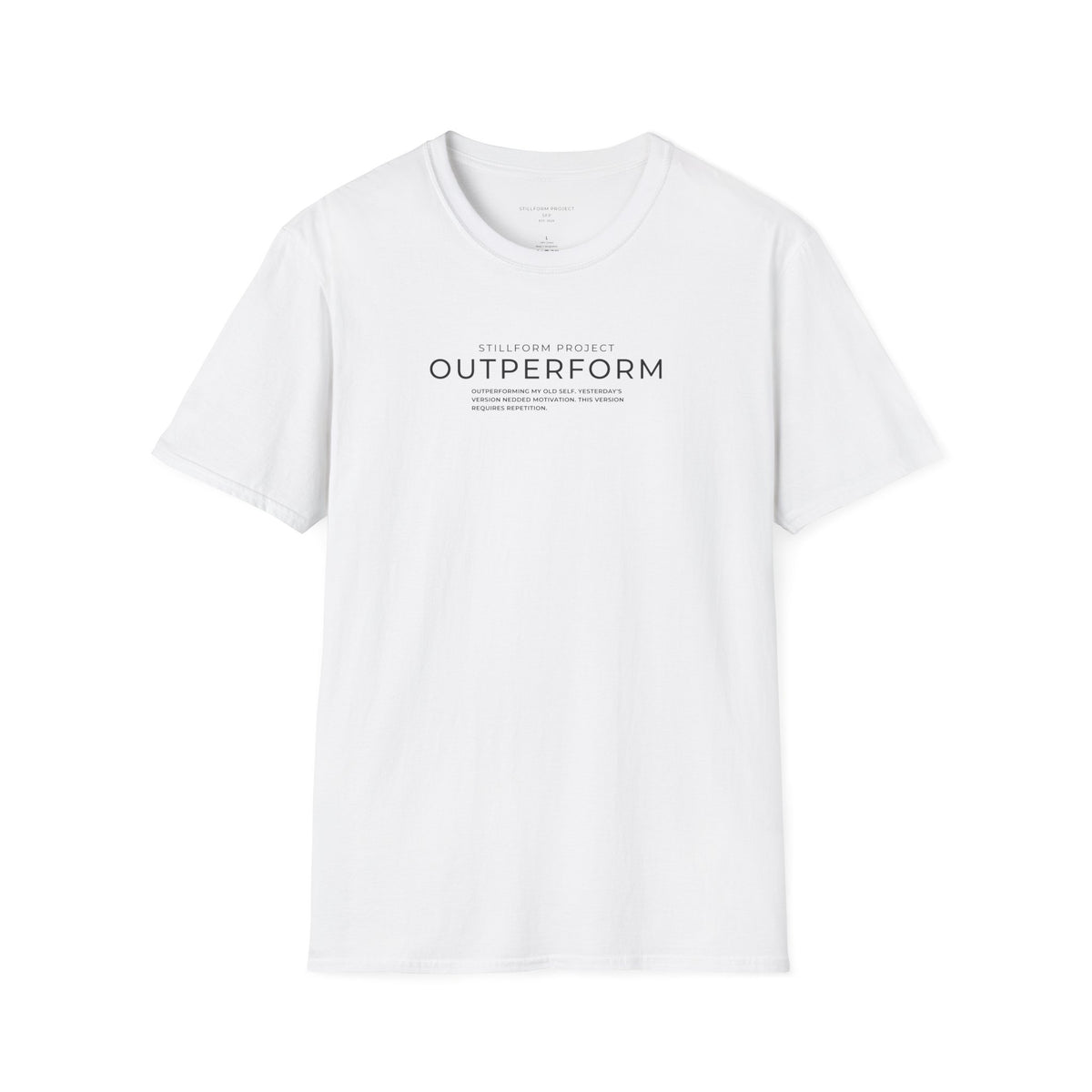 Outperforming My Old Self Paragraph Statement Tee