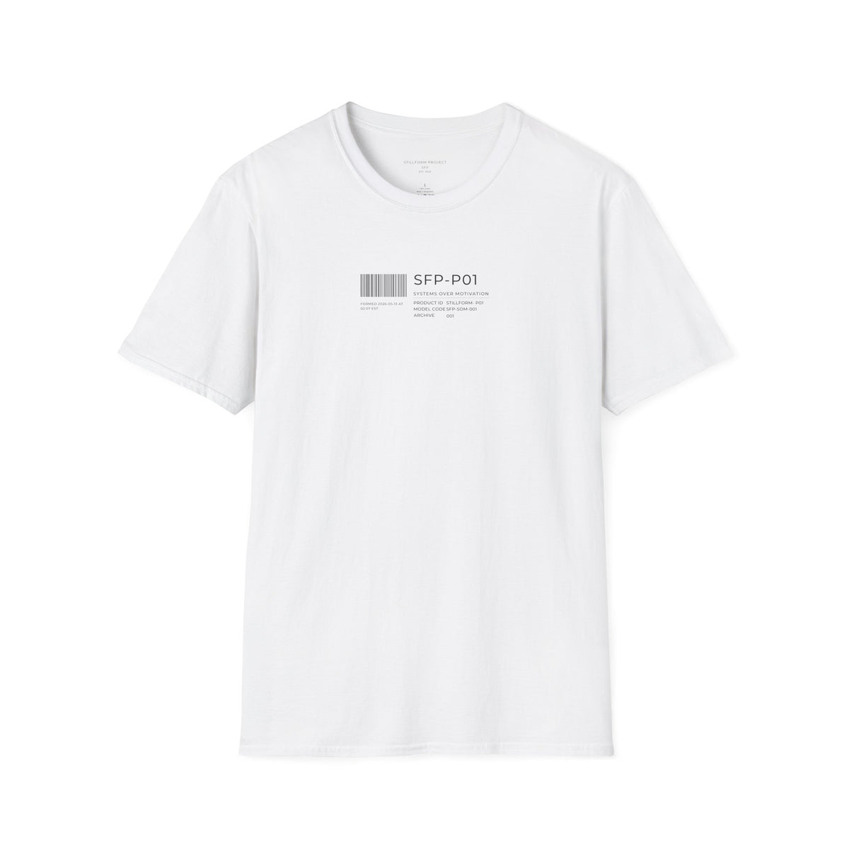 Systems Over Motivation Barcode Classic Tee