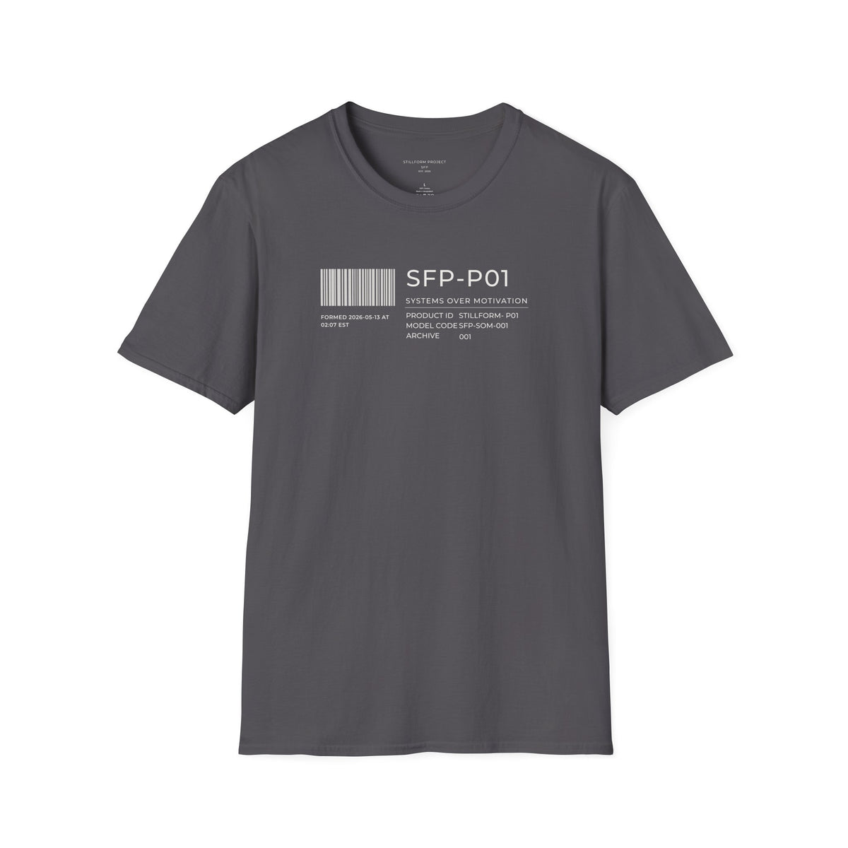 Systems Over Motivation Barcode Statement Tee