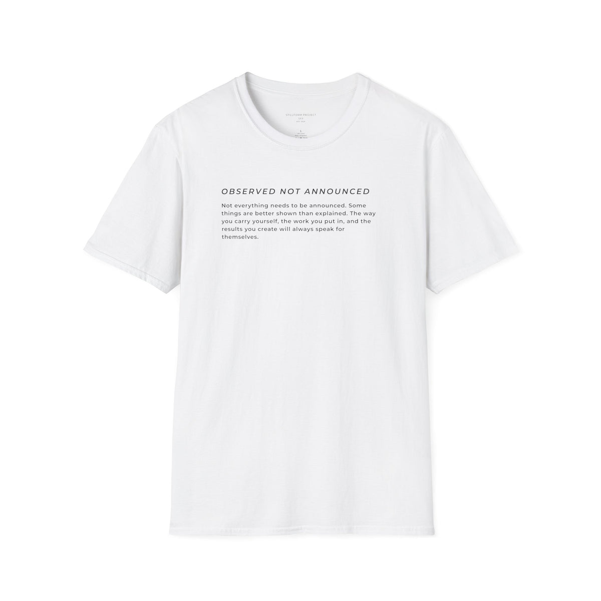 Observed, Not Announced- Reflections II Paragraph Tee