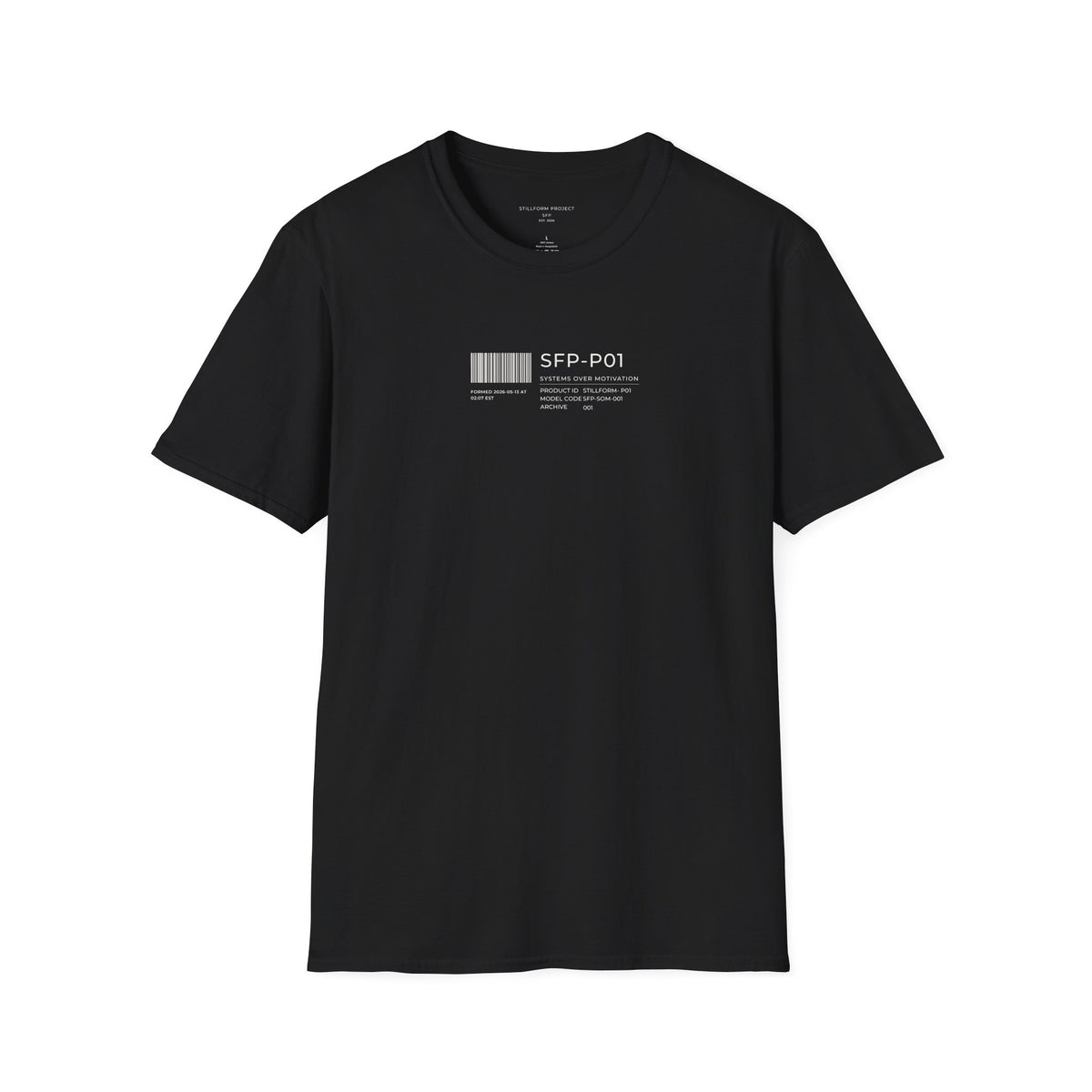 Systems Over Motivation Barcode Classic Tee