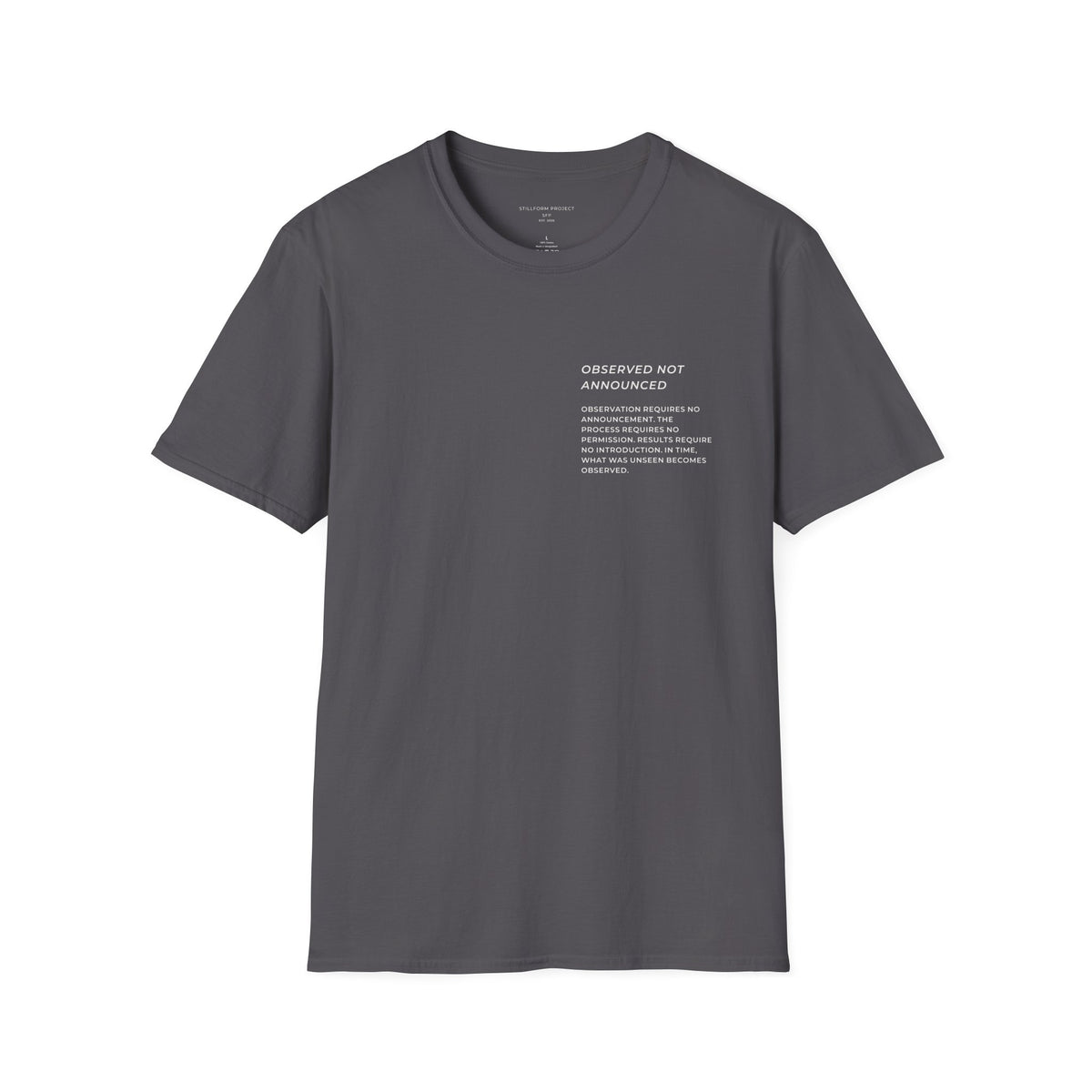 Observed, Not Announced- Reflection I Pocket Tee